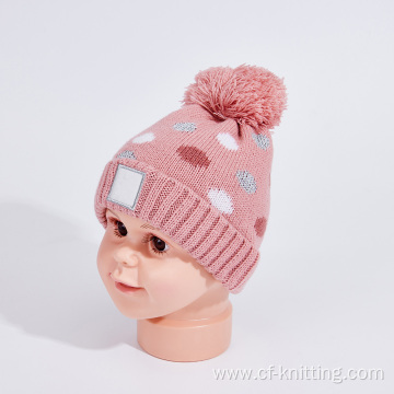 Pink color knitted hat for Child